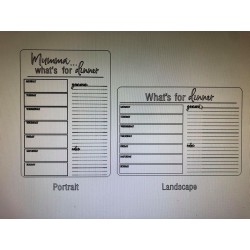 "WEEKLY" Menu Planner A4