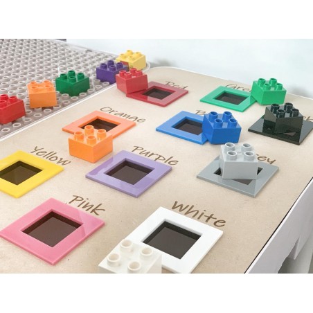 Play Table Insert "Duplo/Square" Colour Sorter
