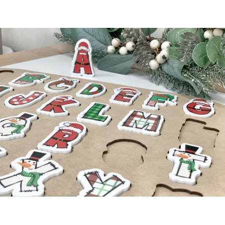 alphabet- CHRISTMAS themed letters , puzzle or just letters