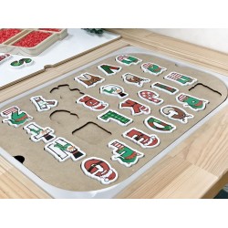 alphabet- CHRISTMAS themed letters , puzzle or just letters