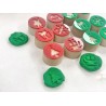 coloured Christmas dough stamps