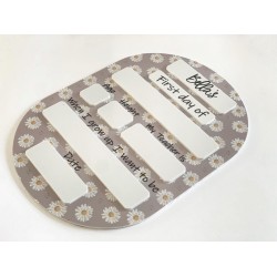 NEW - oval style "first /last day" milestone board