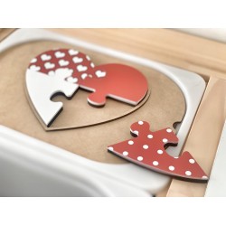 heart puzzle and rice tray