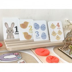 Easter themed number flash cards