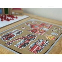 fire station  PUZZLE / STORY SCENE - FITS AL TABLES !