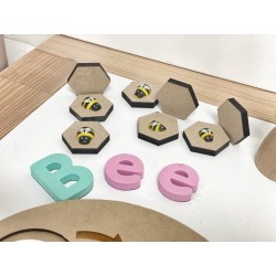 bee hive hexagon loose parts