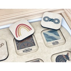 Indigenous, aboriginal, matching symbols set - insert