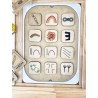 Indigenous, aboriginal, matching symbols set - insert