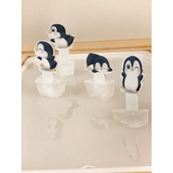 skating penguin pegs - 6 pack