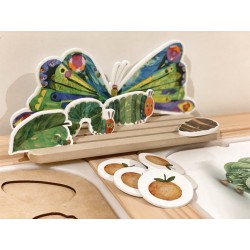 butterfly life cycle pieces / puzzle / insert loose pieces - "hungry caterpillar theme"