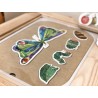 butterfly life cycle pieces / puzzle / insert loose pieces - "hungry caterpillar theme"