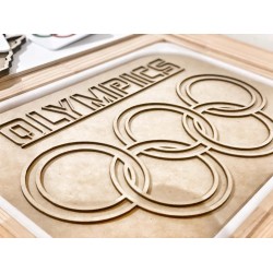 Olympic rings rice , sensory insert - all tables