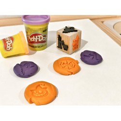 Halloween play dough cube...