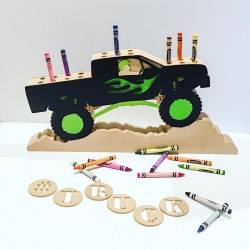 monster truck crayon /...